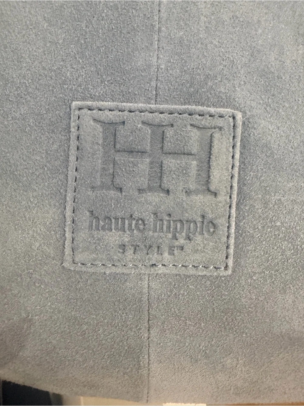 Haute Hippie Light BlueSuede Hobo Bag